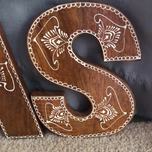 Urban outfitters wood letters. Made in India. $18 for all three - Picture 4 of 8